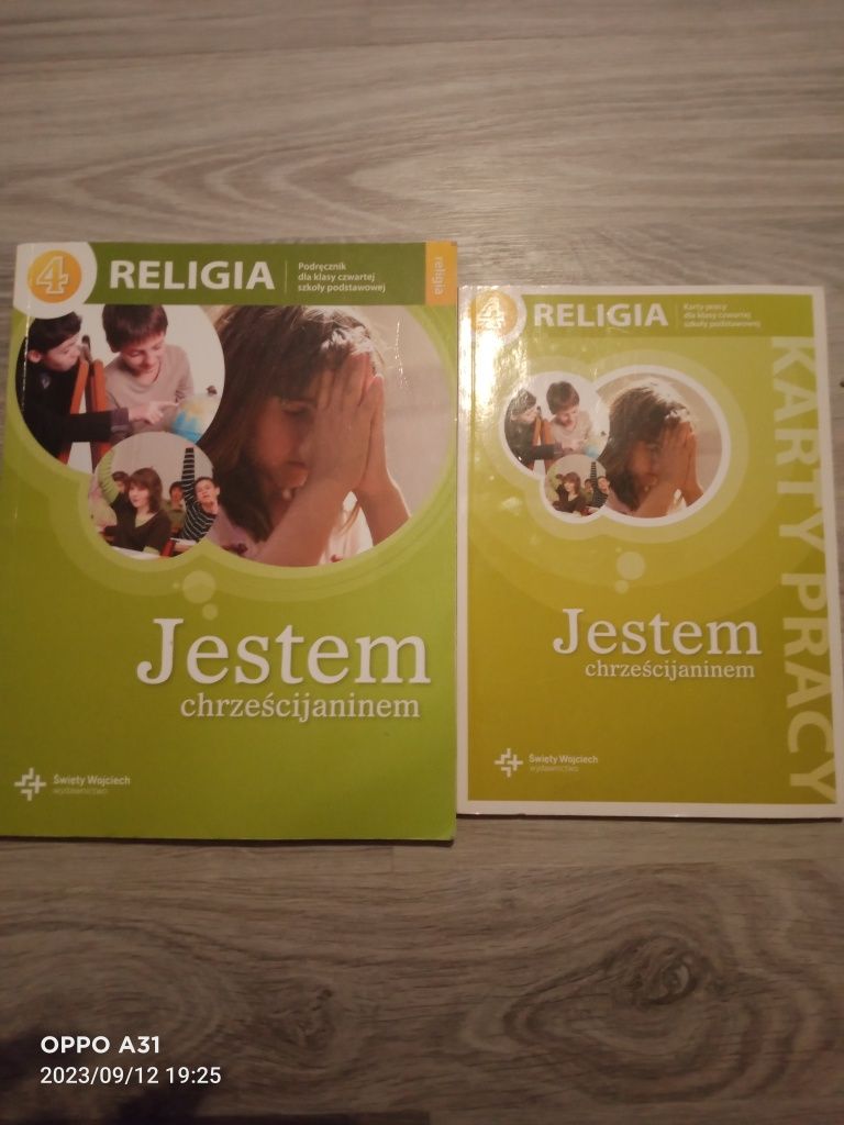 Książka i karty pracy do religii  Jestem Chrześcijaninem