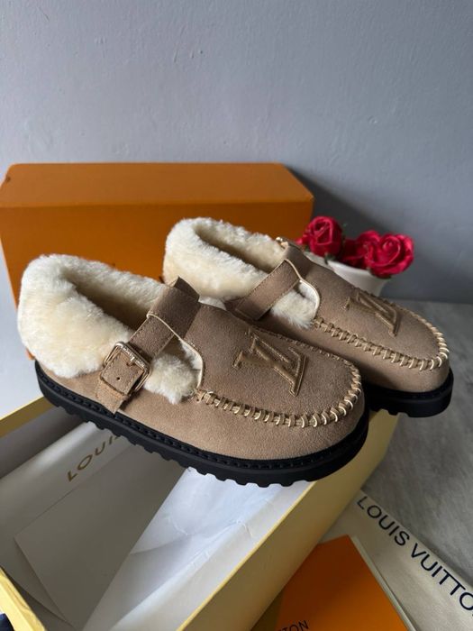 Тапки луі вітон , теплі лофери louis vuitton