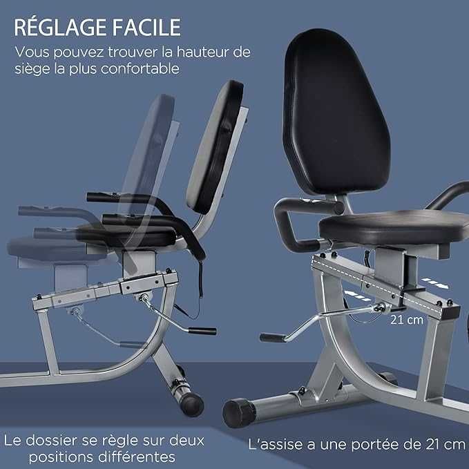 Rower treningowy magnetyczny pionowy Homcom