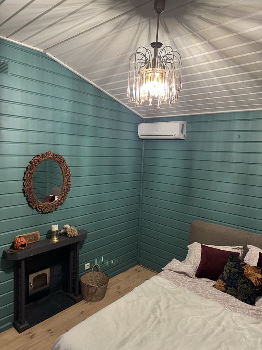 Енергонезалежний будинок з басейном біля Києва, баня, ліс