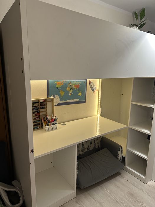 Lóżko na antresoli ikea SMASTAD 100x200cm