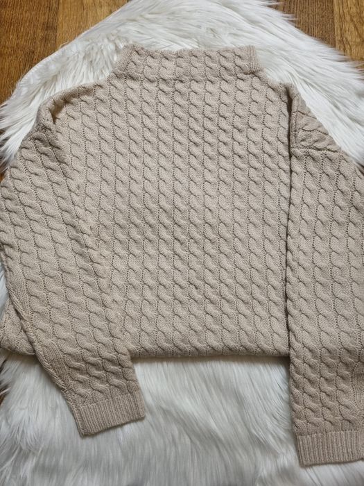 Sweter z warkoczowym splotem Mango