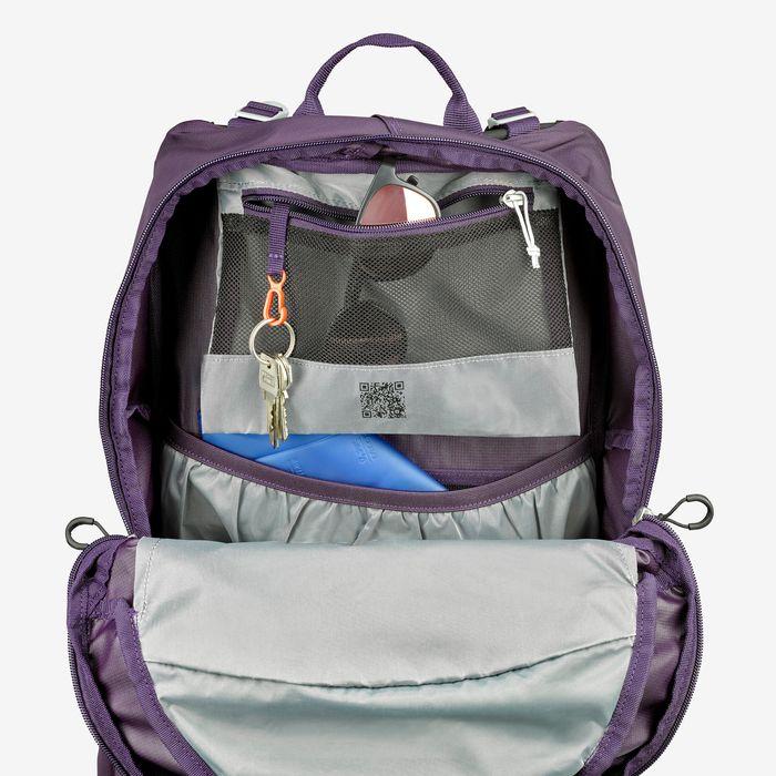 Mochila de caminhada ventilada 25L - MH500 Violeta