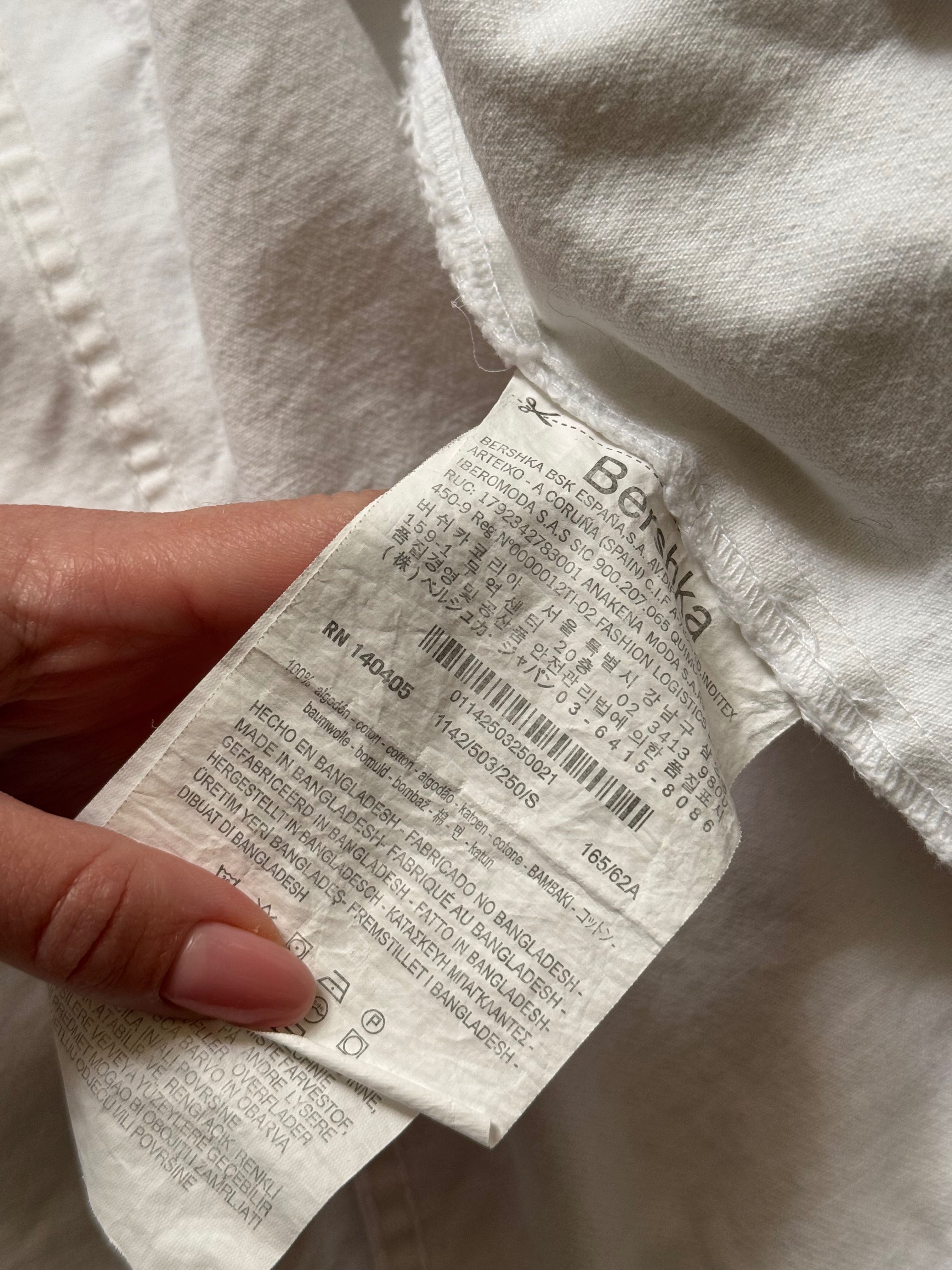 Bershka білосніжний оверсайз піджак жакет джинсовка Молочний