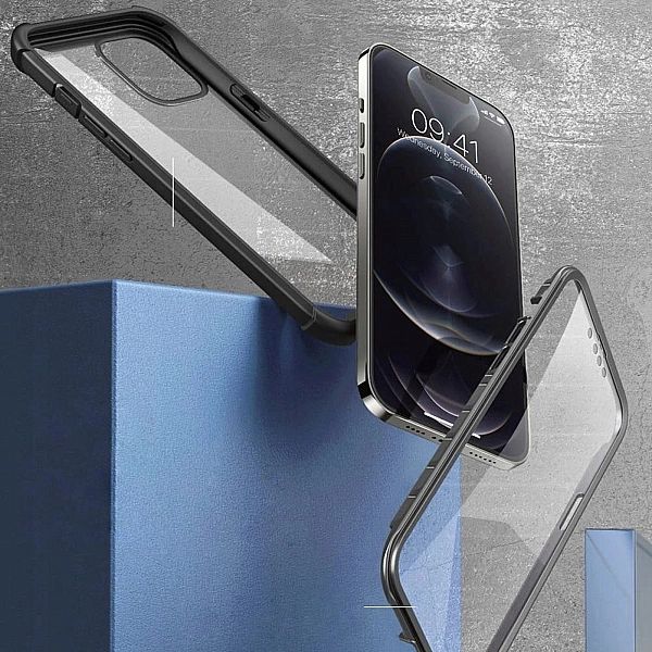 Etui Supcase do iPhone 13 Pro - czarne plecki ochronne, pancerna obudo