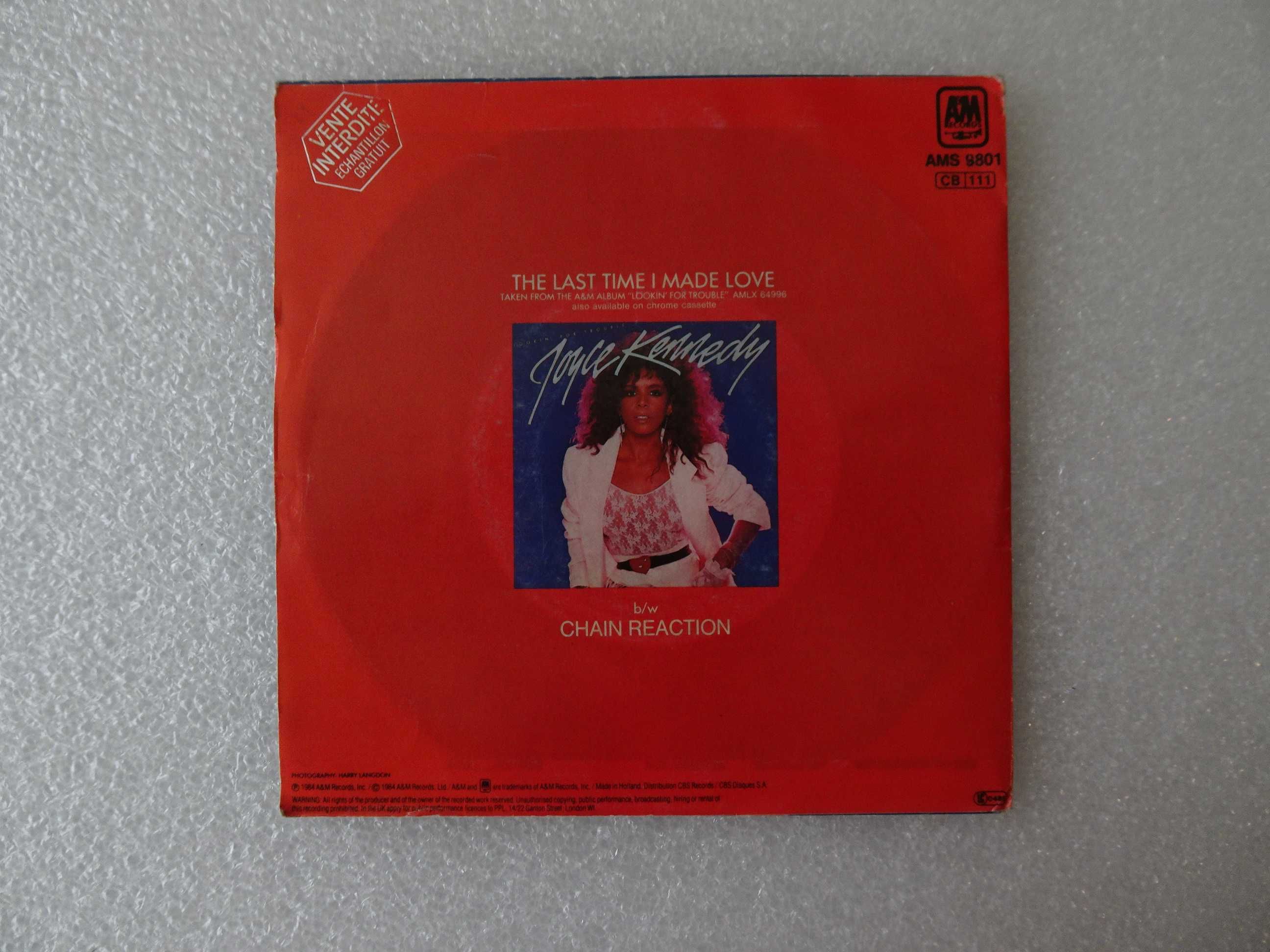 Disco single vinil - Joyce Kennedy - The last time i made love