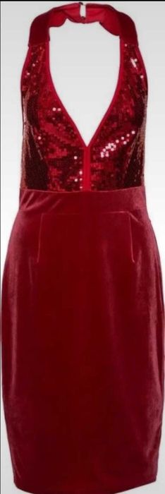 Bordowa sukienka bodyflirt ołówkowa