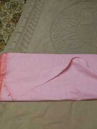 Відріз тканини  сіп рожевого кольору для напірників