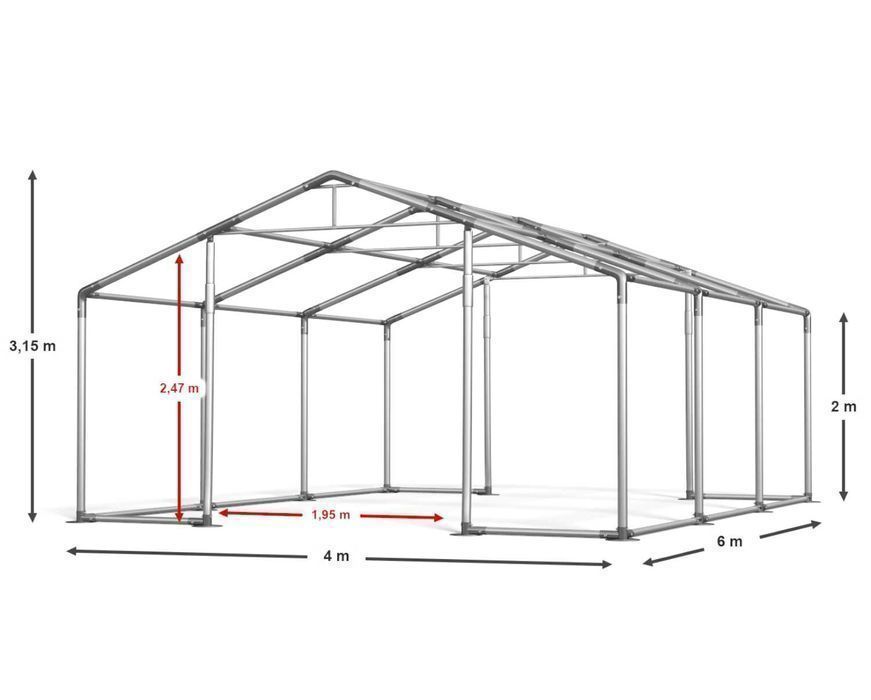 Namiot Ogrodowy CAŁOROCZNY 4x6x2m Pawilon wysyłka Gratis I 560 W