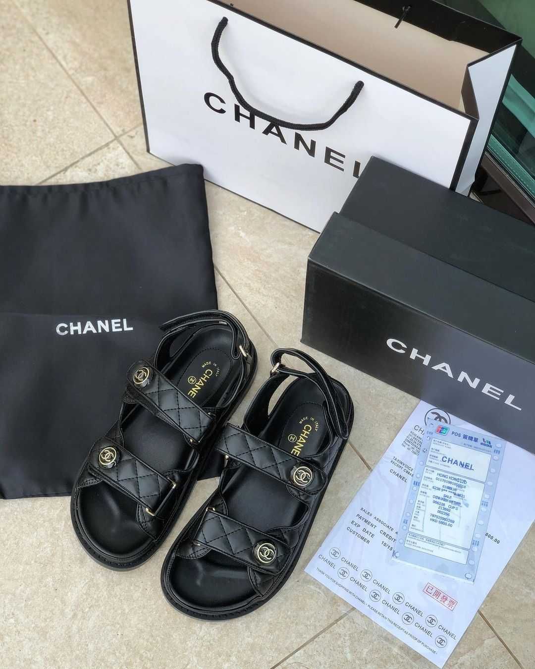 Босоножки Chanel Black/Сандали Шанель/Босоніжки Без Предоплати