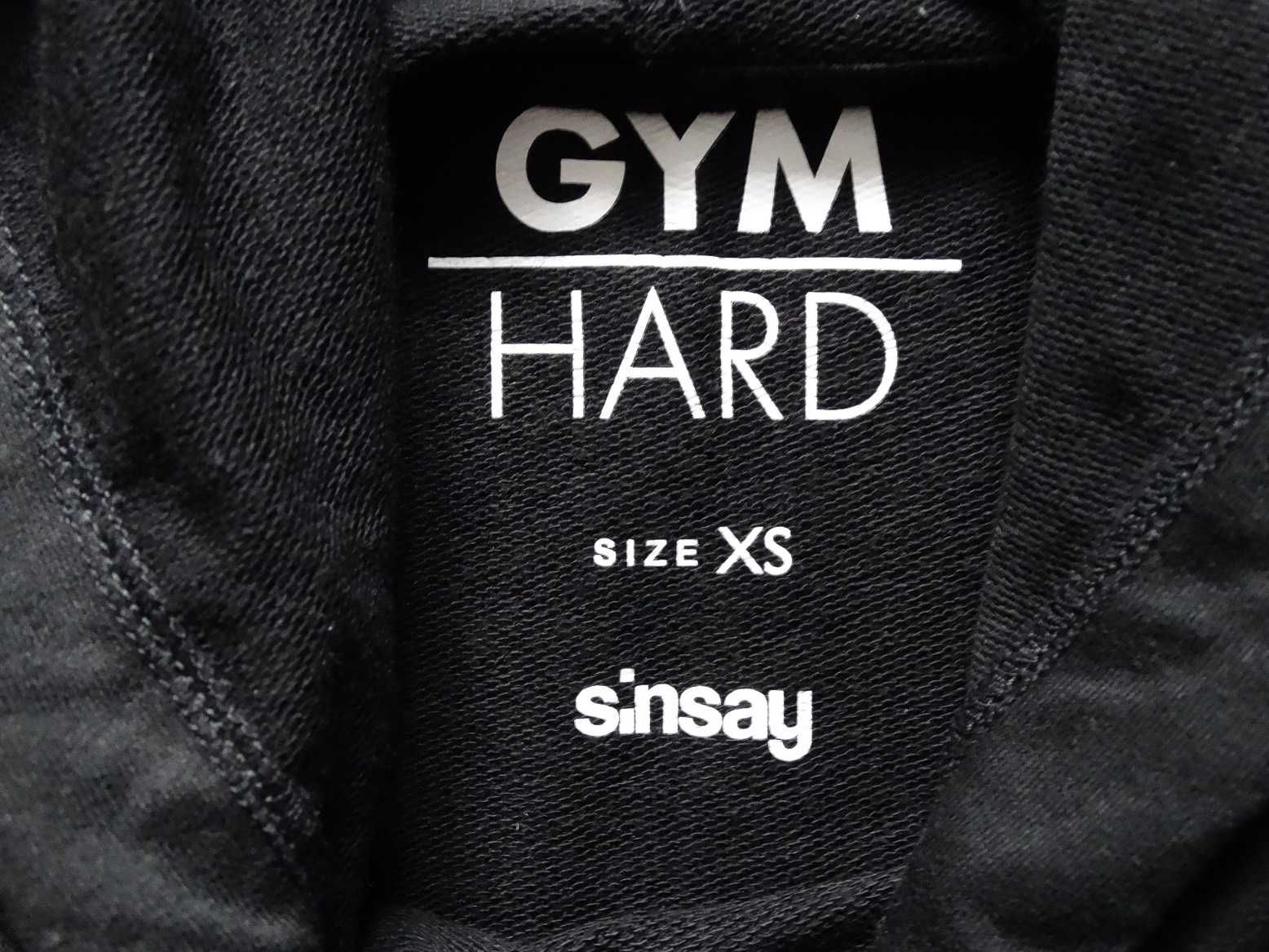 Bluzka Gym Hard rozm. XS bez rękawów fitness kaptur