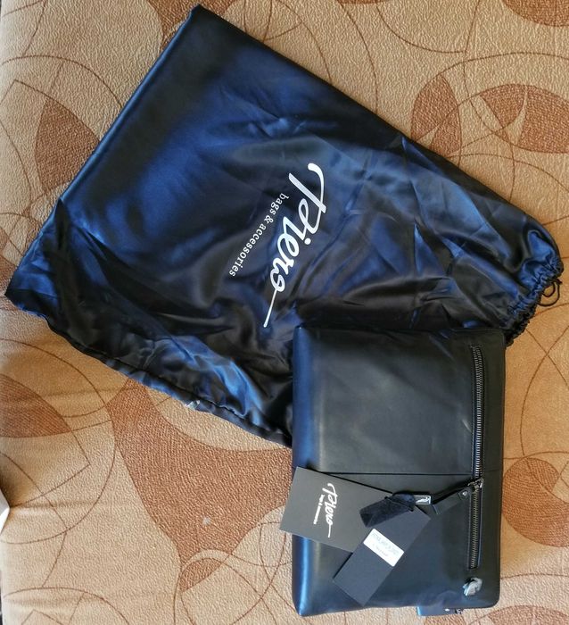 Клатч (сумка чол.) Piero натурал. шкіра 33х25х5 см чорний клас