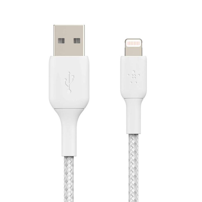 Kabel Belkin USB - Apple Lightning 2 m biały PLECIONY