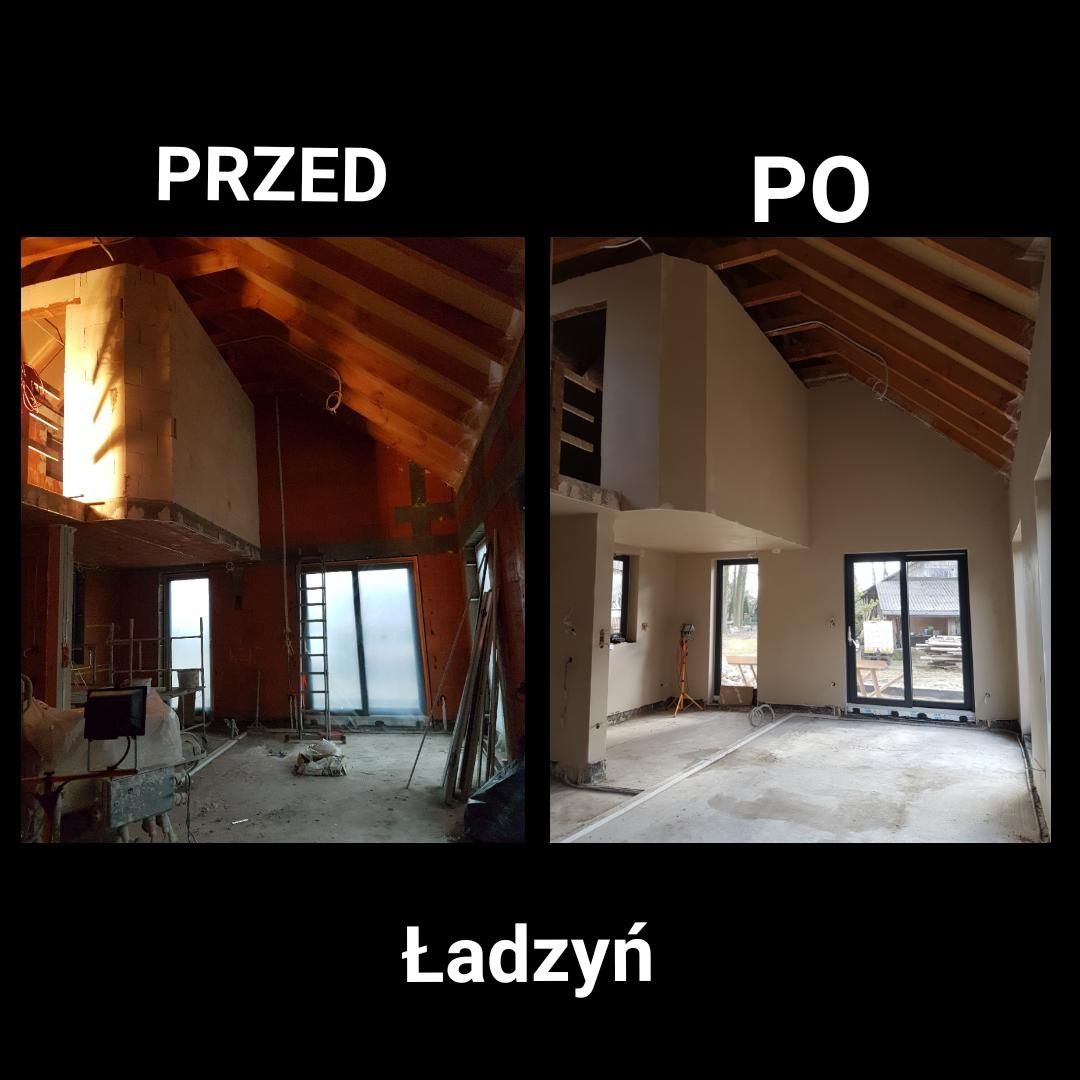 Tynki gipsowe maszynowe agregatem. Terminy 2025r.