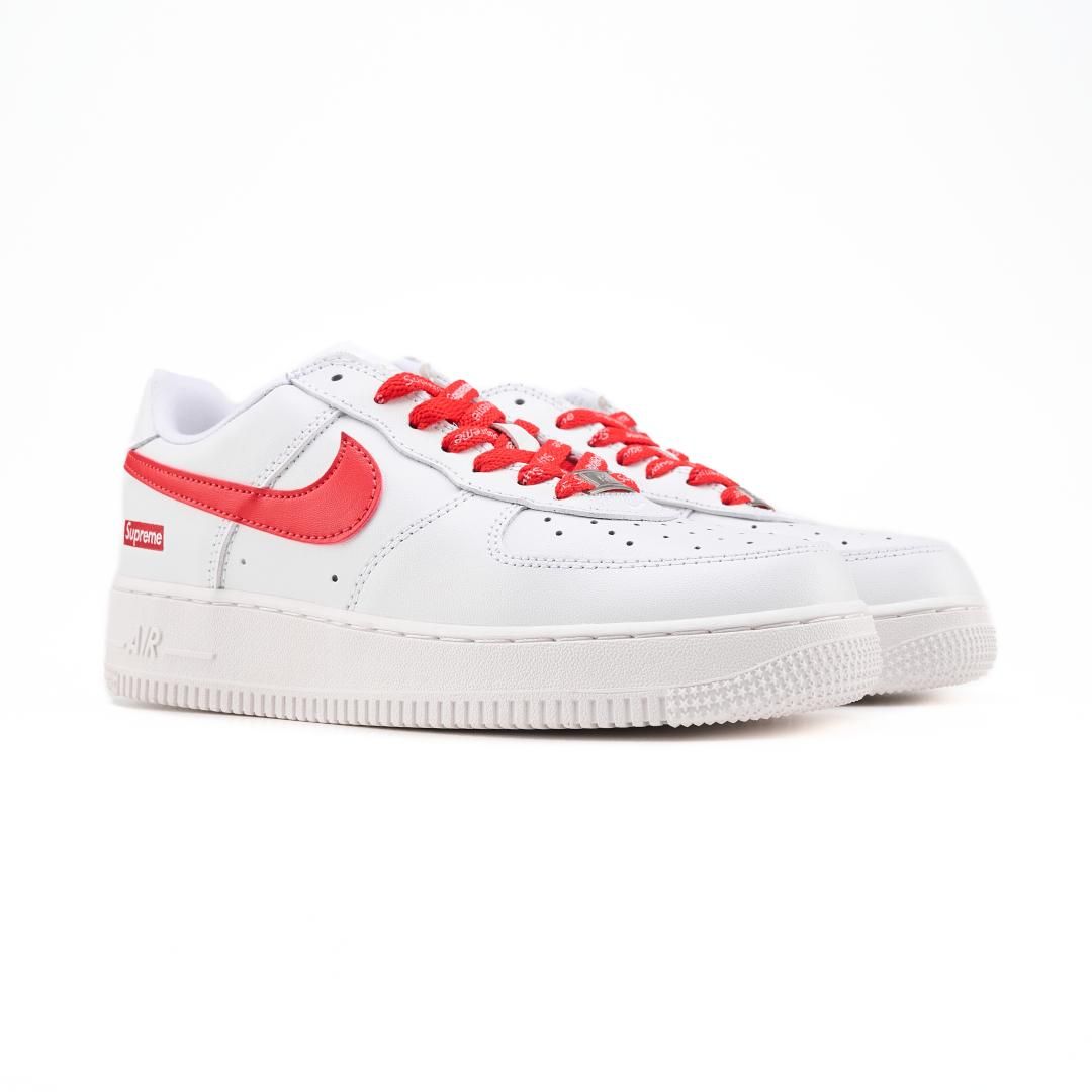 Кроссовки Nike Air Force 1 x Supreme White Red
