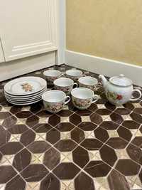 Сервіз фарфоровий чайний з тарілками 13 предметів