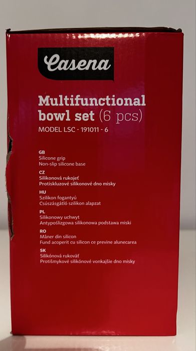 Zestaw 2 misek stalowych z pokrywkami i tarkami do Bowla nowy Casena