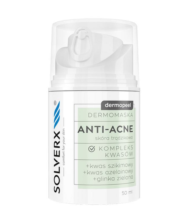 Solverx Dermomaska Anti-Acne przeciwtrądzikowa do twarzy