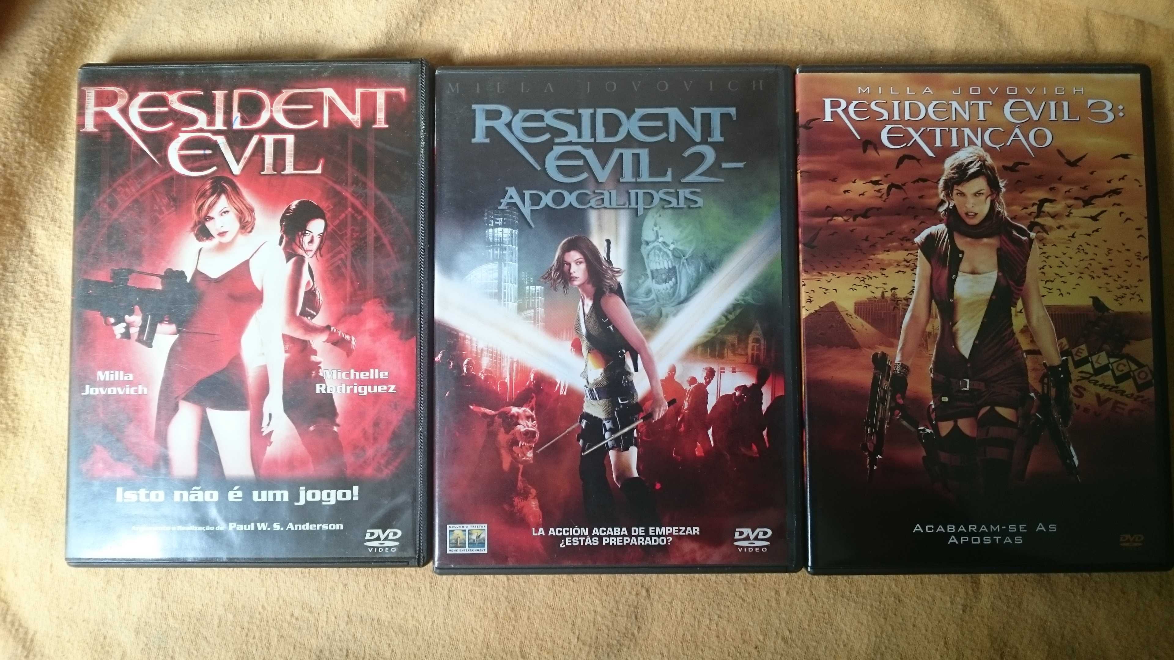 Trilogia Resident Evil 1 2 e 3 DVD Legendas Portugues