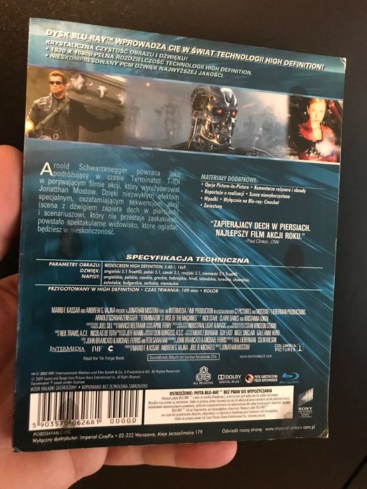 „Terminator3” blu ray nowy Slipcover  meeega unikat Polskie wydanie