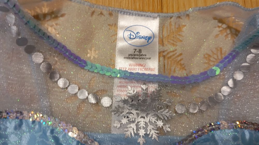Elsa frozen kraina lodu sukienka strój karnawałowy przebranie bal 128