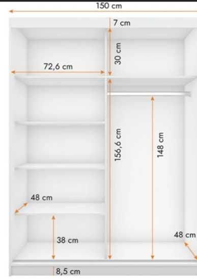 Szafa  przesuwna Vista 150cm