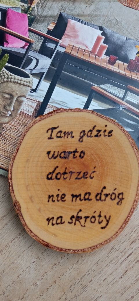 Drewniane podkładki ręcznie wypalane