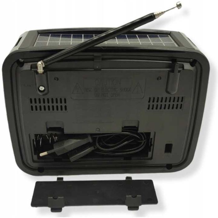 RADIO SOLARNE przenośne retro na akumulator Bluetooth FM AM SW SD USB