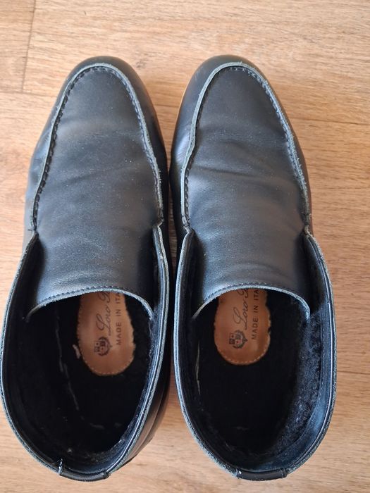Лофери черевики туфлі Loro Piana 43 розмір Італія шкіра чорний чоловіч