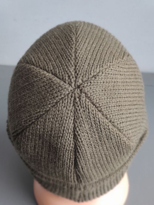 В'язана шапка з відворотом Олива