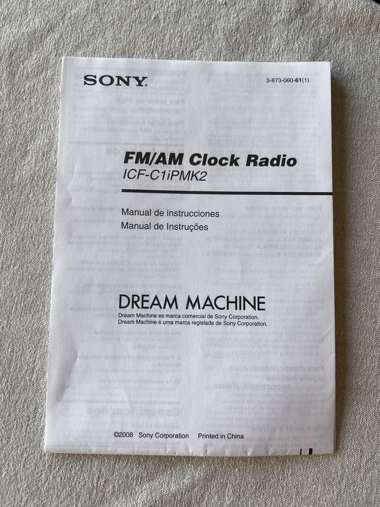 SONY FM/AM clock Radio ICF-C1 iPMK2