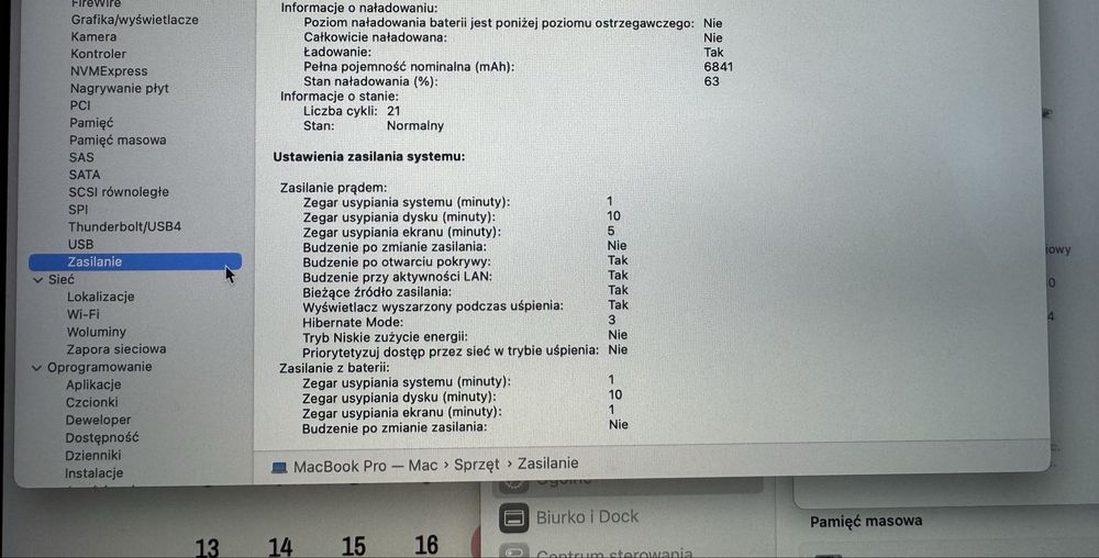 MacBook Pro 15” 2018/ i7/ 16GB/ 512GB SSD. 21 Cykli ładowań