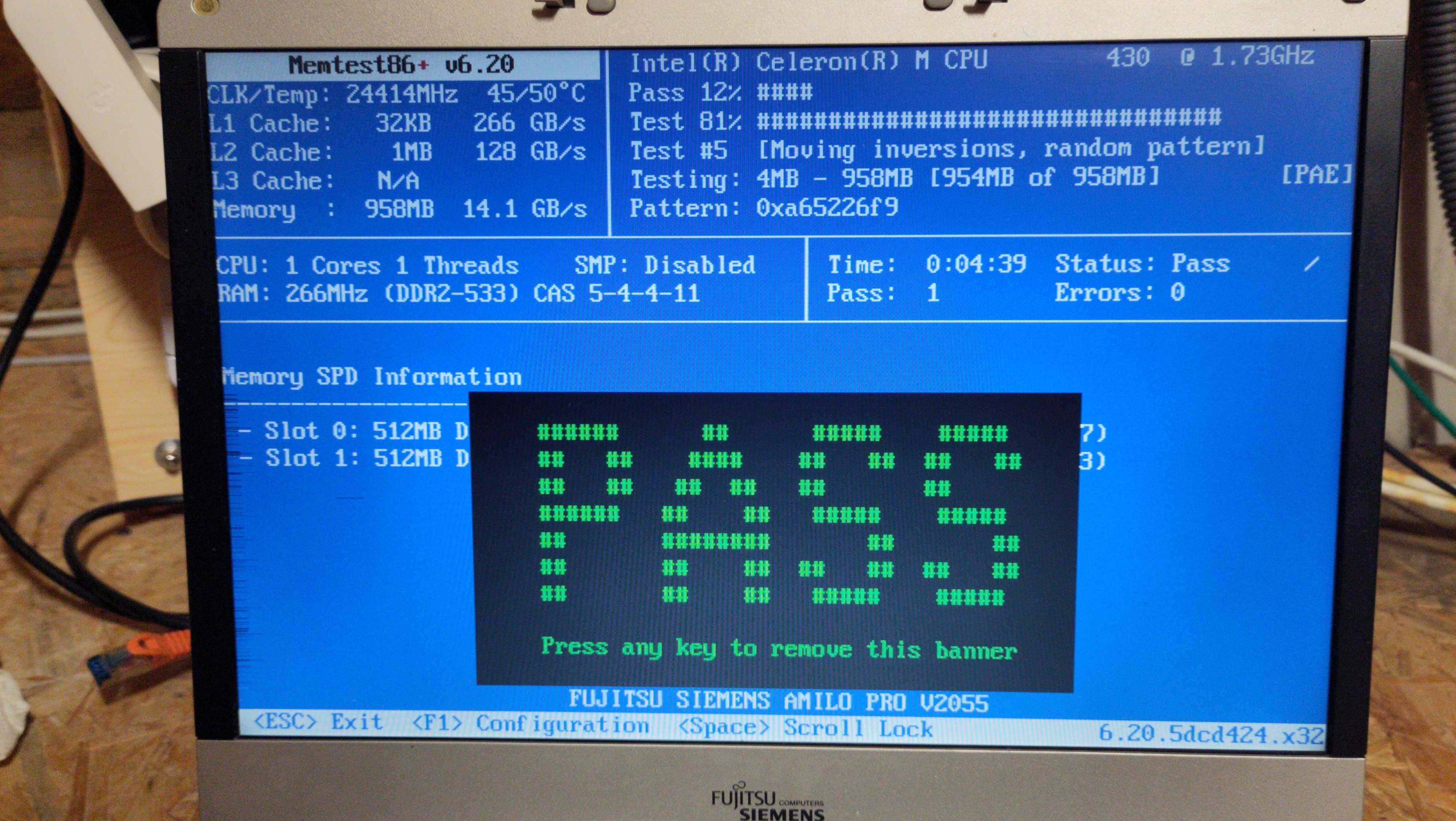 Samsung DDR2 512MB 2Rx16 PC2-4200S-444-12-A3 M470T6554CZ3-CD5