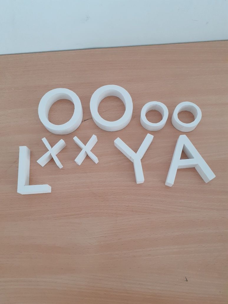 Litery cyfry ozdobne styropian zestaw