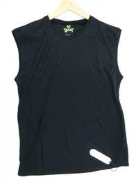 BE1 SIATKA treningowa koszulka męska czarna bluzka termo bezrękawnik M