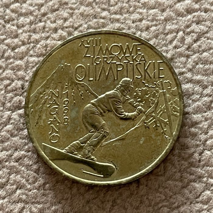 Moneta 2 zł XVIIIzimowe igrzyska olimpijskie Nagano 1998