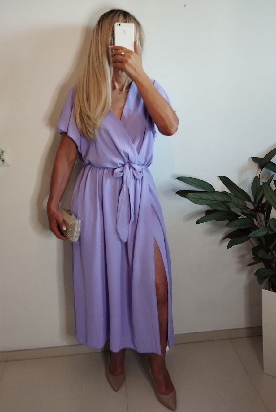 Sukienka plus size 4xl 5xl 6xl komunia chrzest wesele wyszczuplająca 4