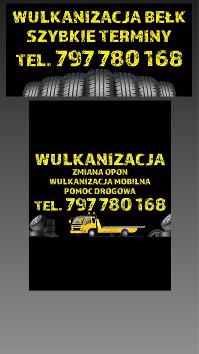 Wulkanizacja/ Wymiana Opon/Bełk