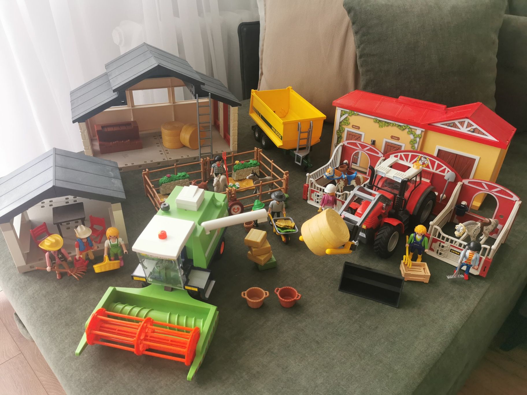 Klocki Playmobil country, pojazdy, zagroda, traktor z przyczepą