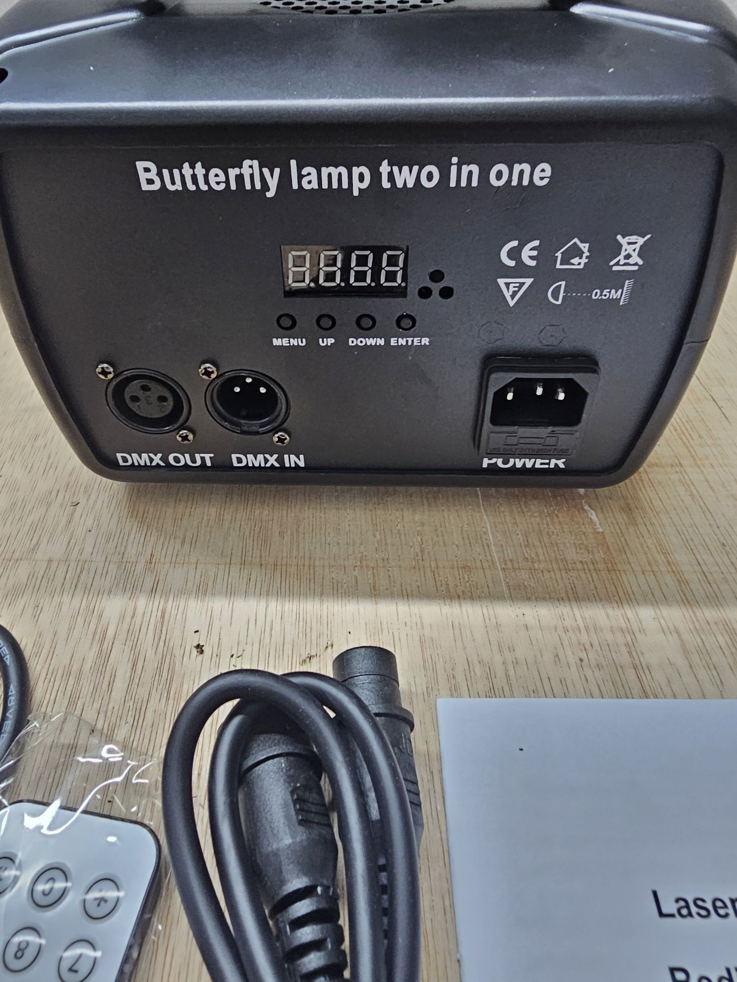 DayFlicker-Mini Butterfly Laser Light com controle remoto, Controle DM