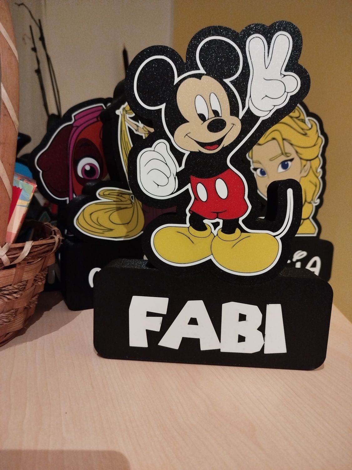 Lampa nocna Kolor LED - Mickey - podpisz swoim imieniem!