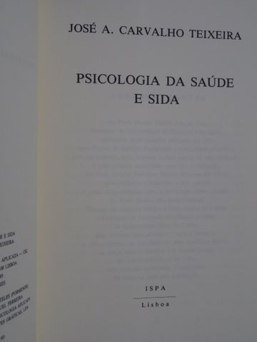 Psicologia da Saúde e Sida de José A. Carvalho