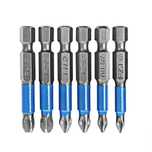 набор нескользящих бит 6шт PH 1,PH2,PH3,PZ1, PZ2, PZ3