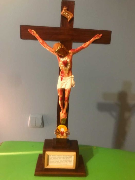 Krzyż Pasyjny Końca Czasów 41cm, rękodzieło
