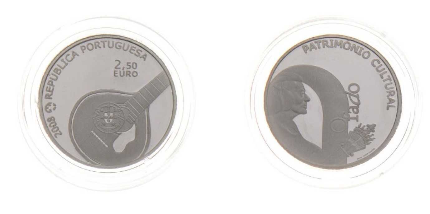 Moeda 2.5 € Prata Proof O Fado Património Cultural da Europa - 2008