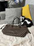 Сумка Louis vuitton Коричневая в фирменний квадратик