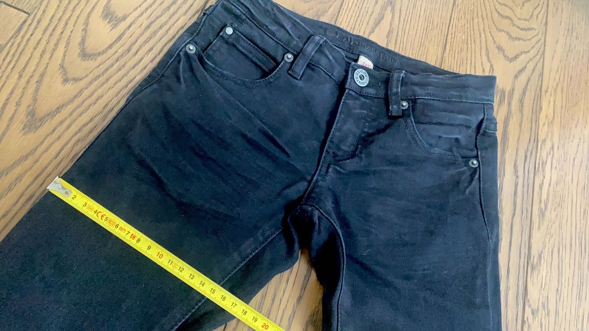 Kappahl spodnie czarne jeansy dla szczupłego Lab Industrics 146