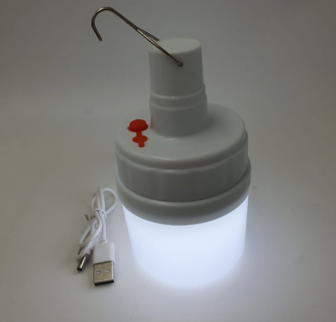 Аккумуляторная кемпинговая LED лампа 12W светильник с крючком 2000 мА