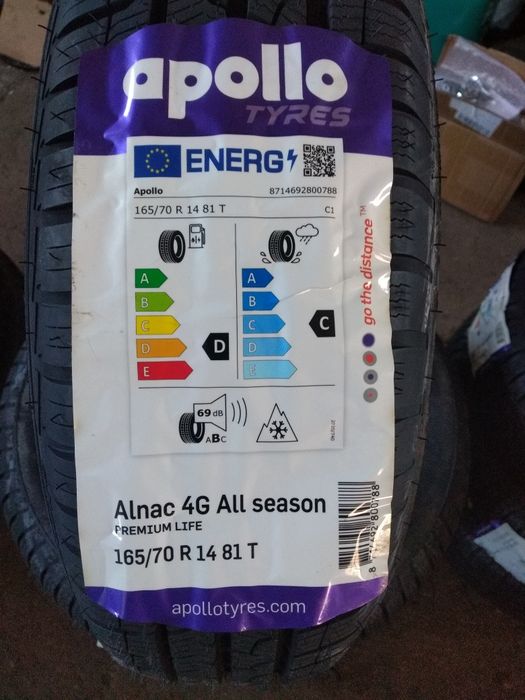 Nowe całoroczne opony Apollo 165/70R14. MONTAŻ GRATIS !!!