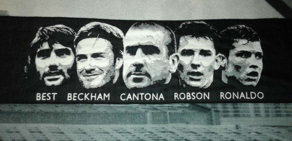Szalik piłkarski Manchester United RONALDO CR7 Cantona Beckham UNIKAT